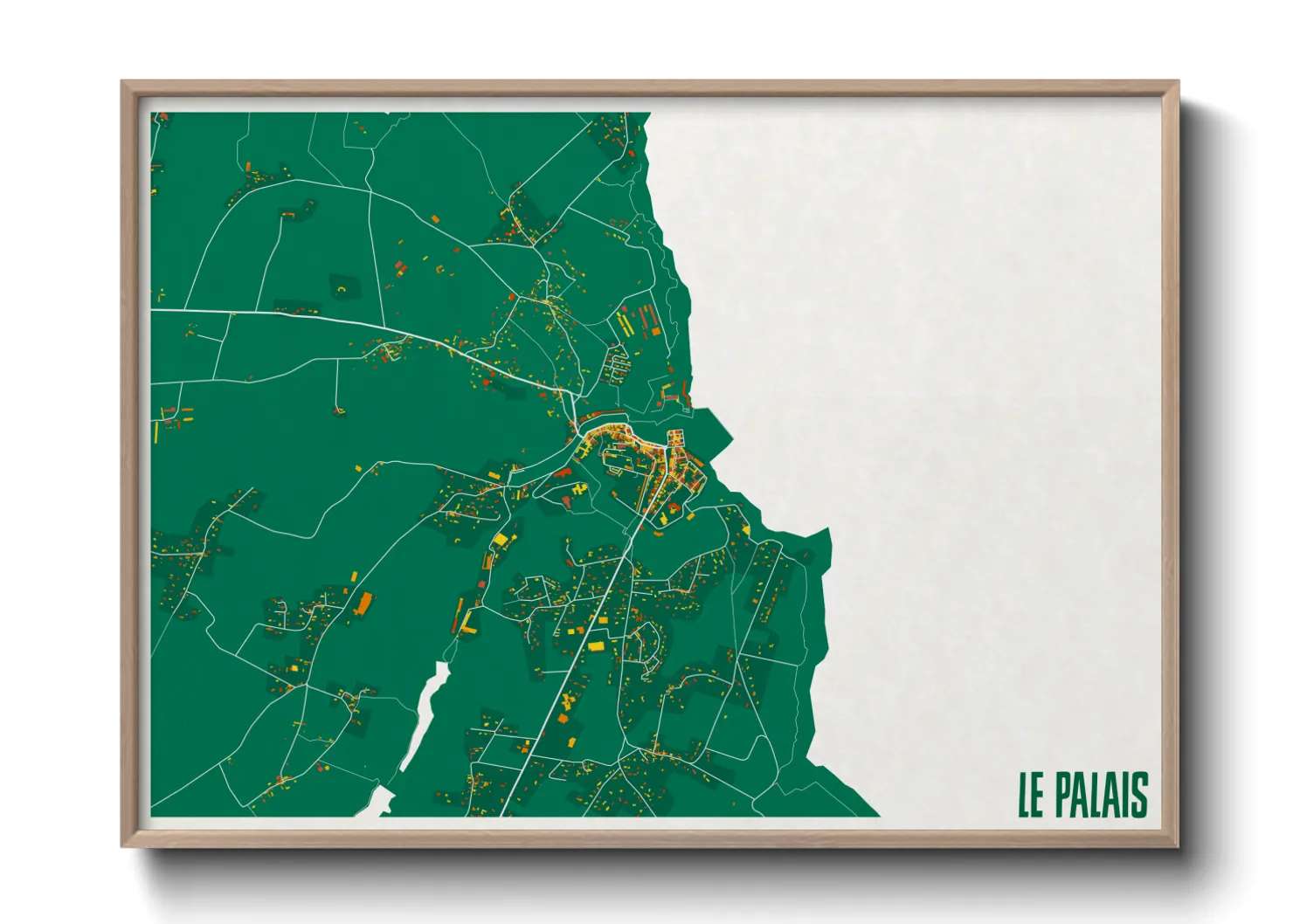 Une affiche de carte sur Le Palais