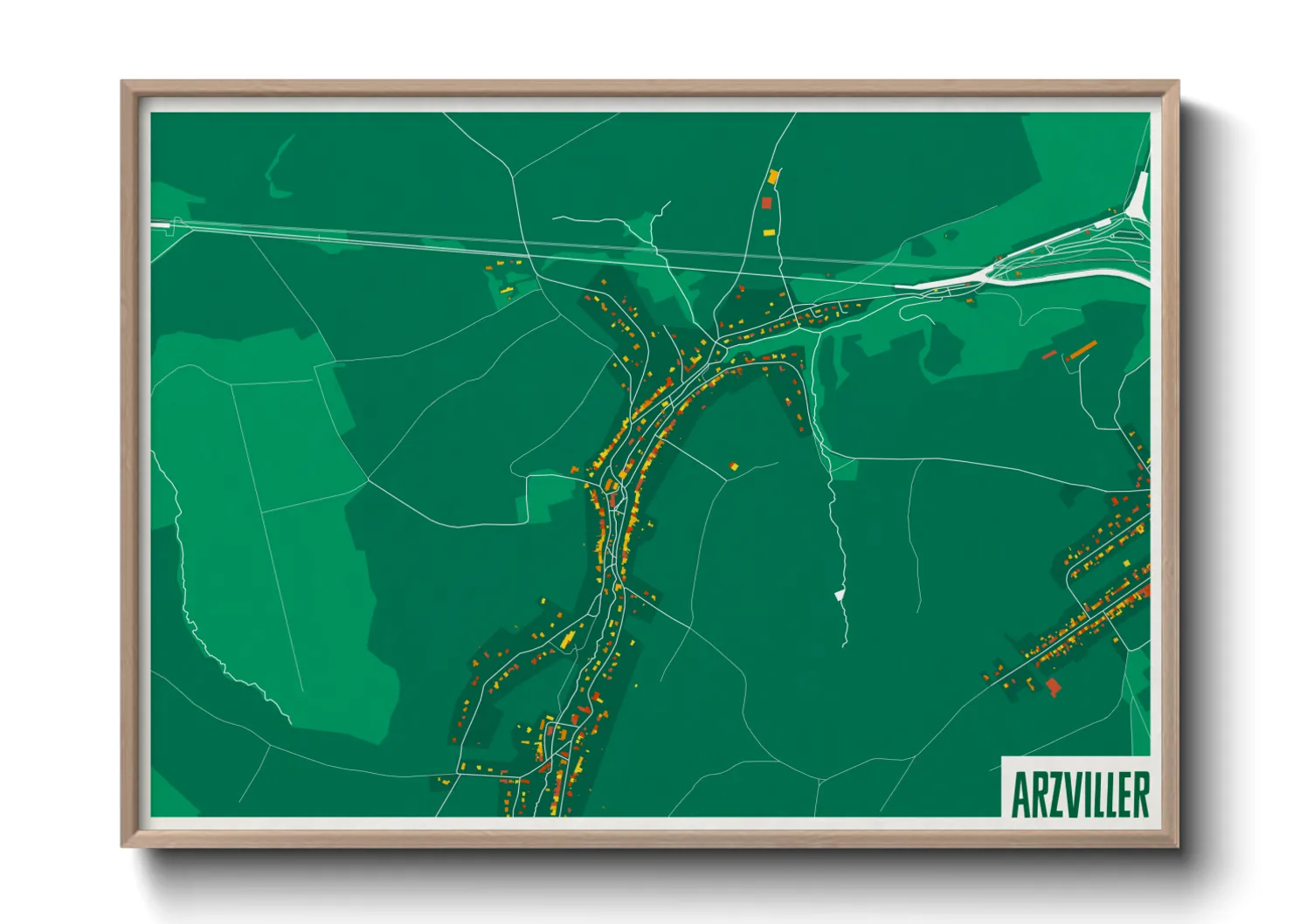 Une affiche de carte sur Arzviller