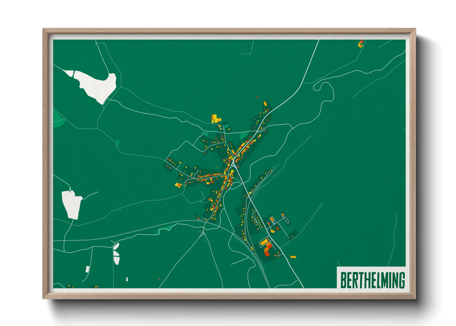 Une affiche de carte sur Berthelming