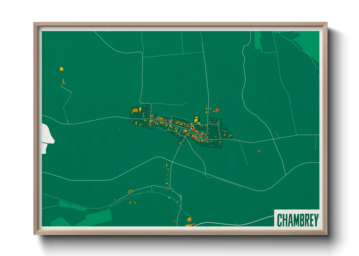 Une affiche de carte sur Chambrey