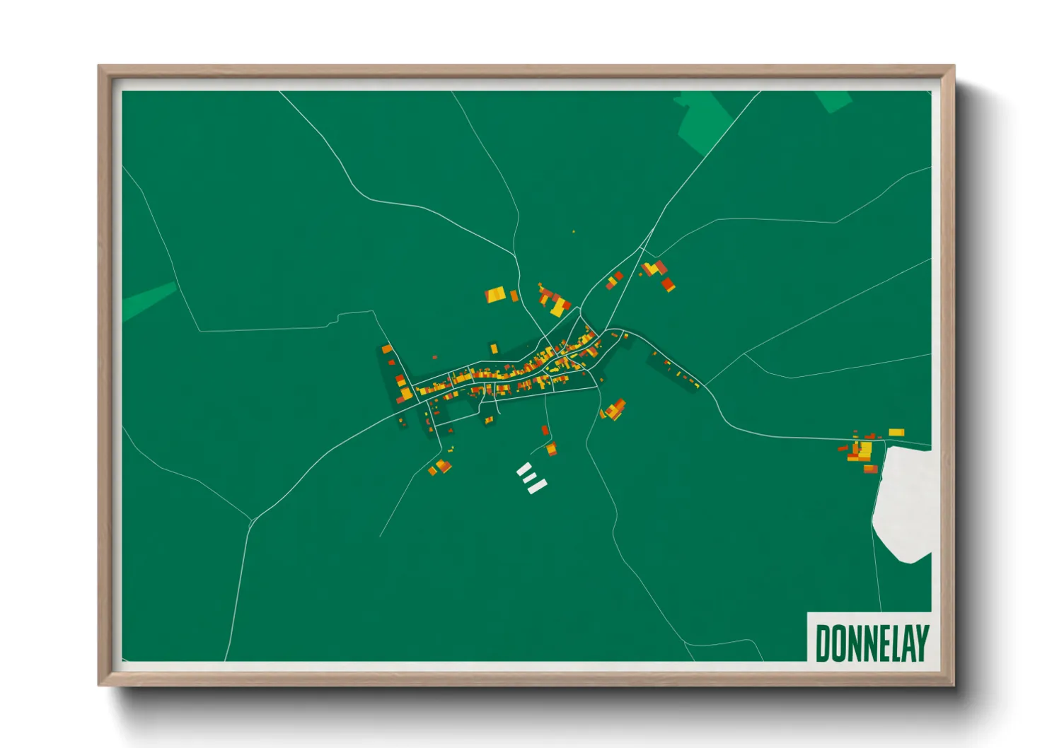 Une affiche de carte sur Donnelay