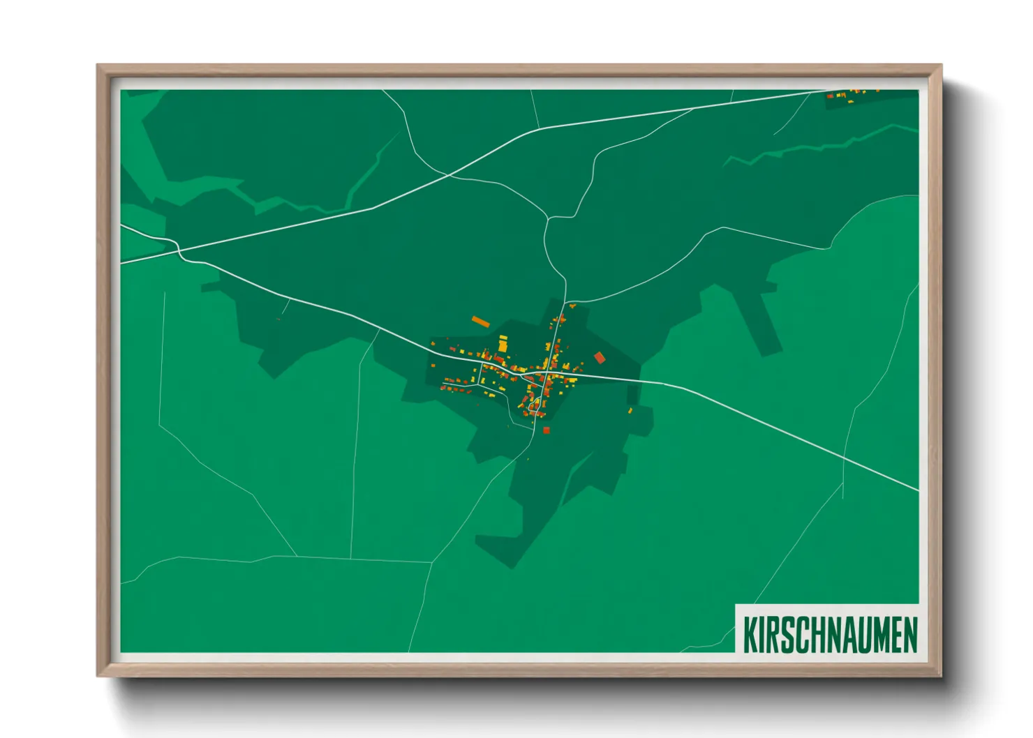 Une affiche de carte sur Kirschnaumen