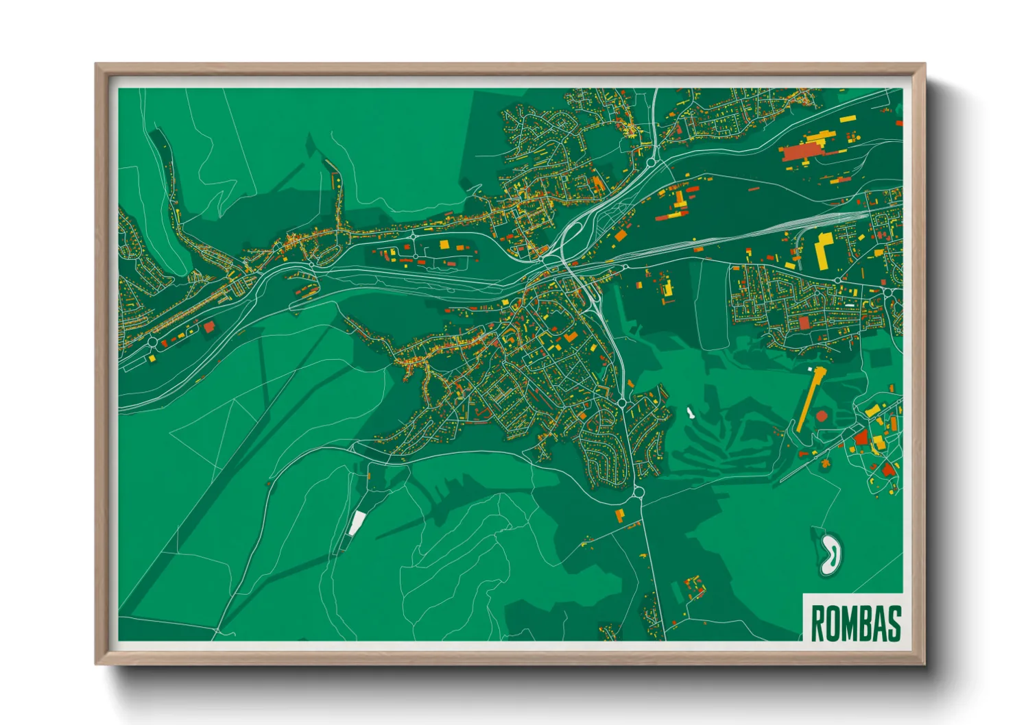 Une affiche de carte sur Rombas