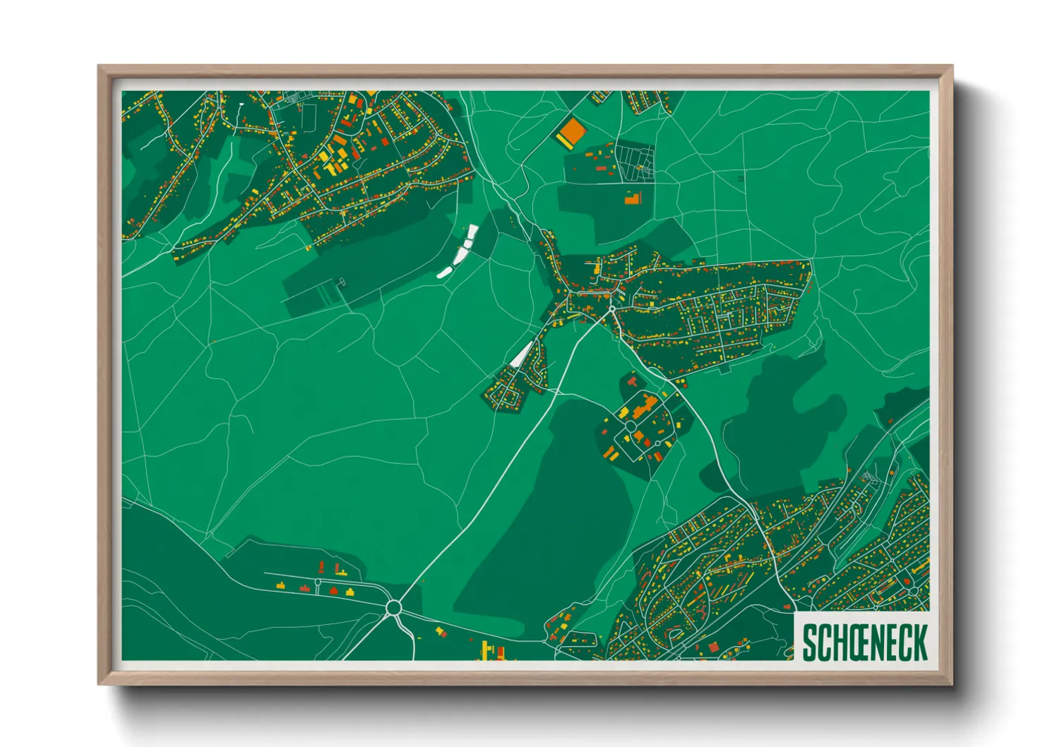 Une affiche de carte sur Schœneck