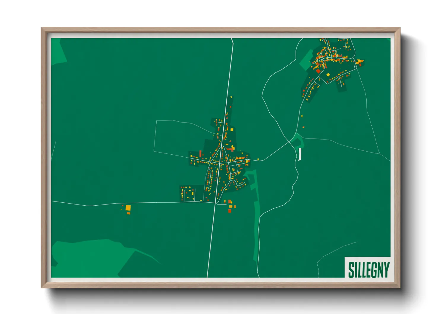Une affiche de carte sur Sillegny