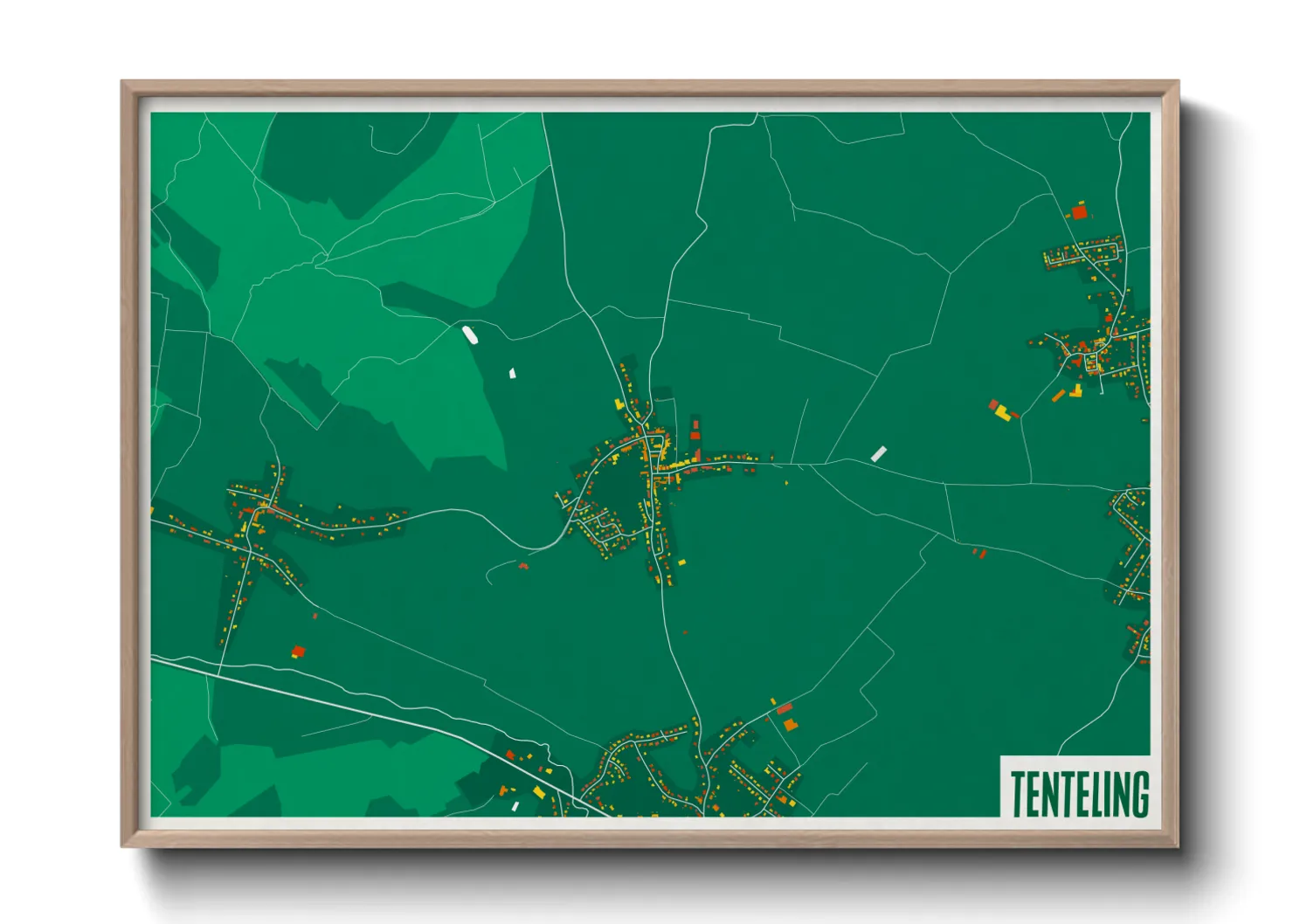 Une affiche de carte sur Tenteling