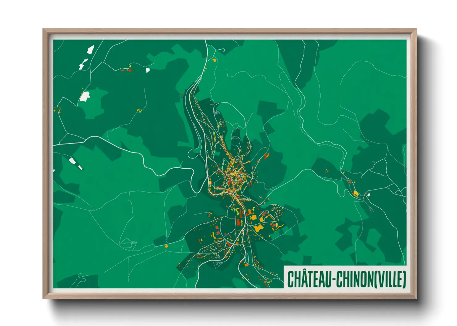 Une affiche de carte sur Château-Chinon(Ville)