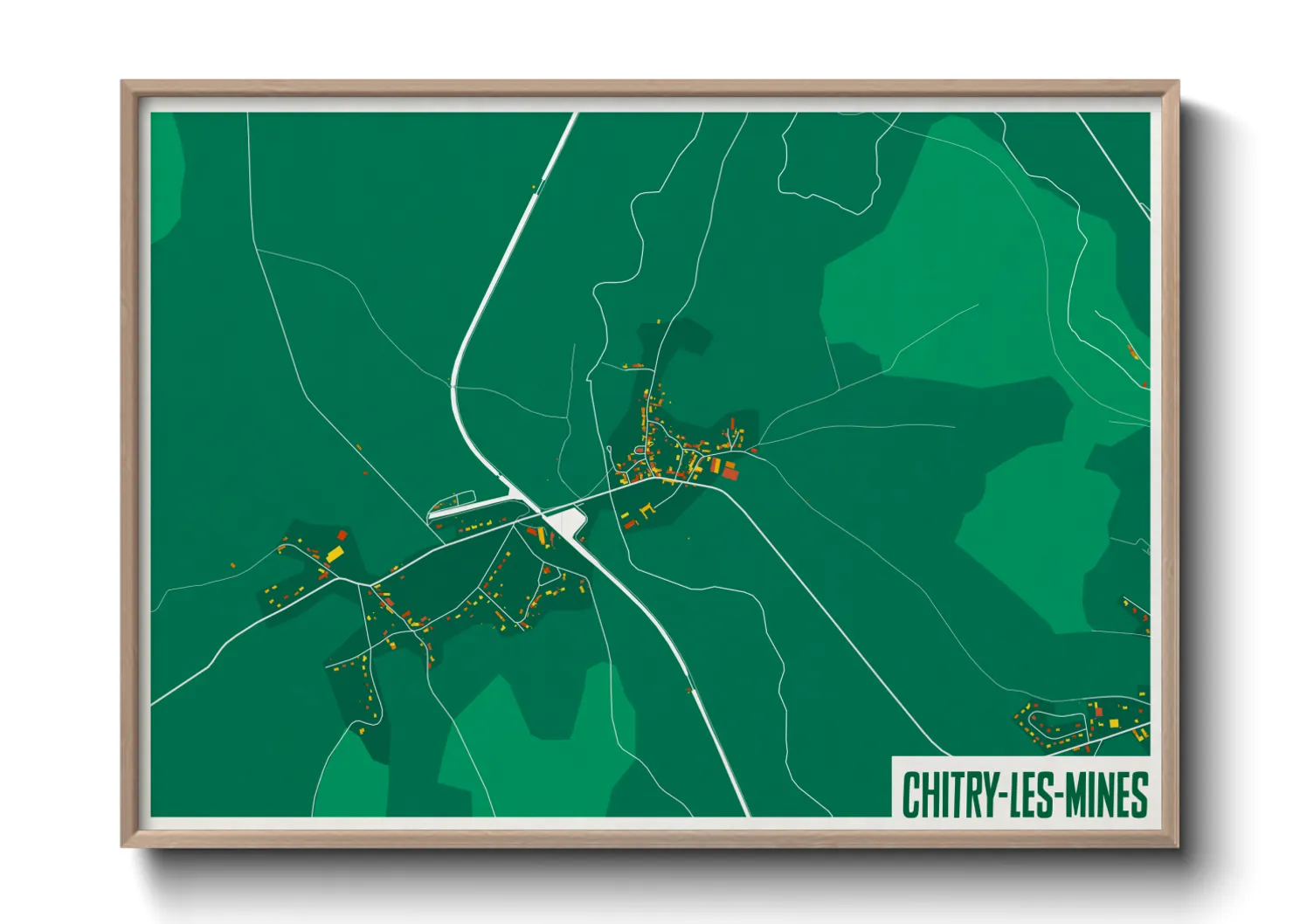 Une affiche de carte sur Chitry-les-Mines