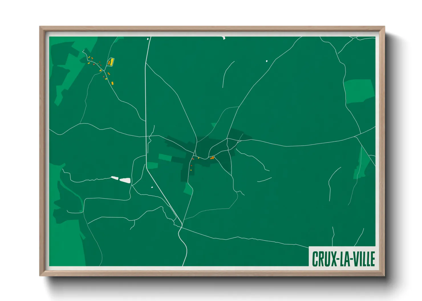 Une affiche de carte sur Crux-la-Ville