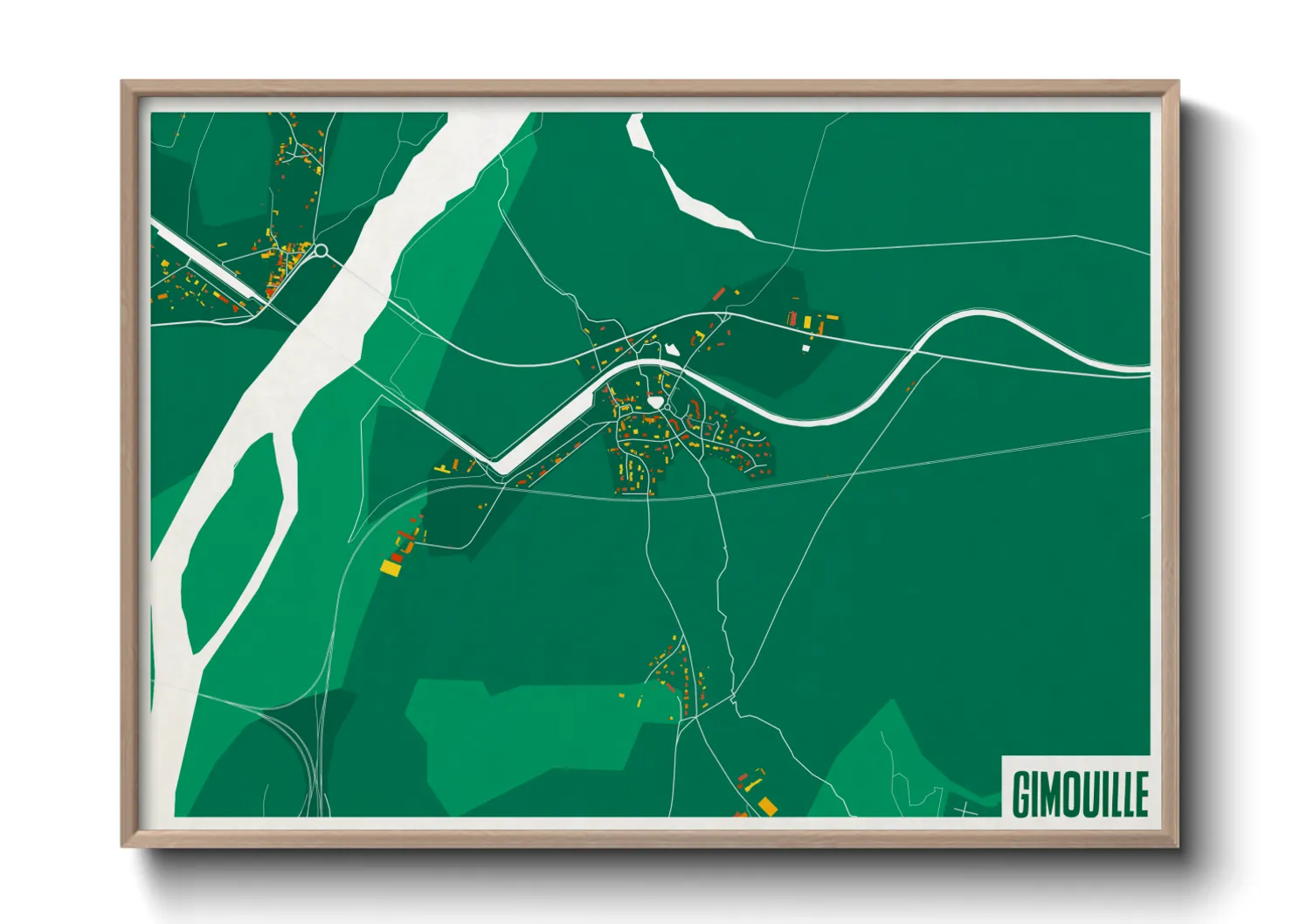 Une affiche de carte sur Gimouille