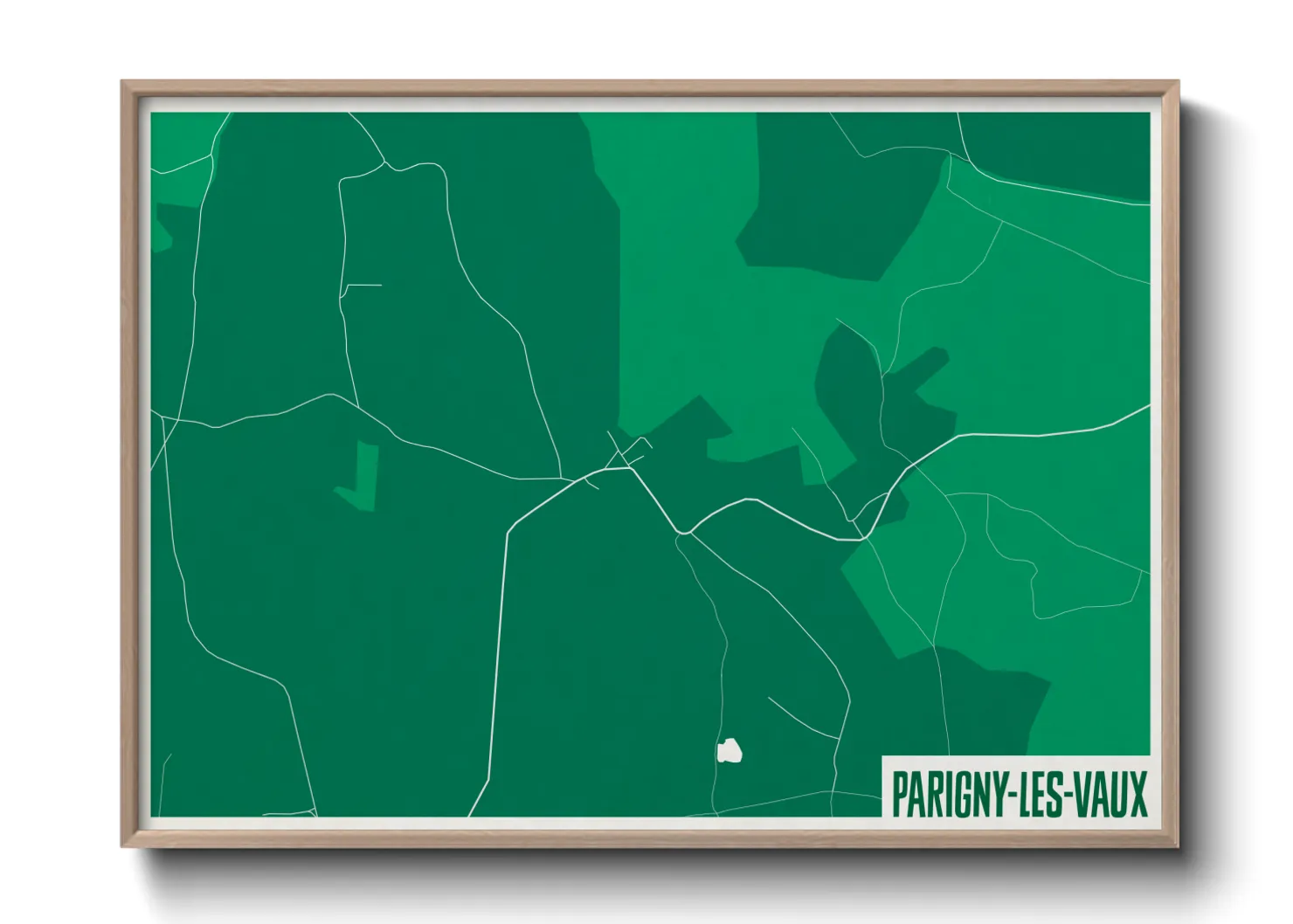 Une affiche de carte sur Parigny-les-Vaux