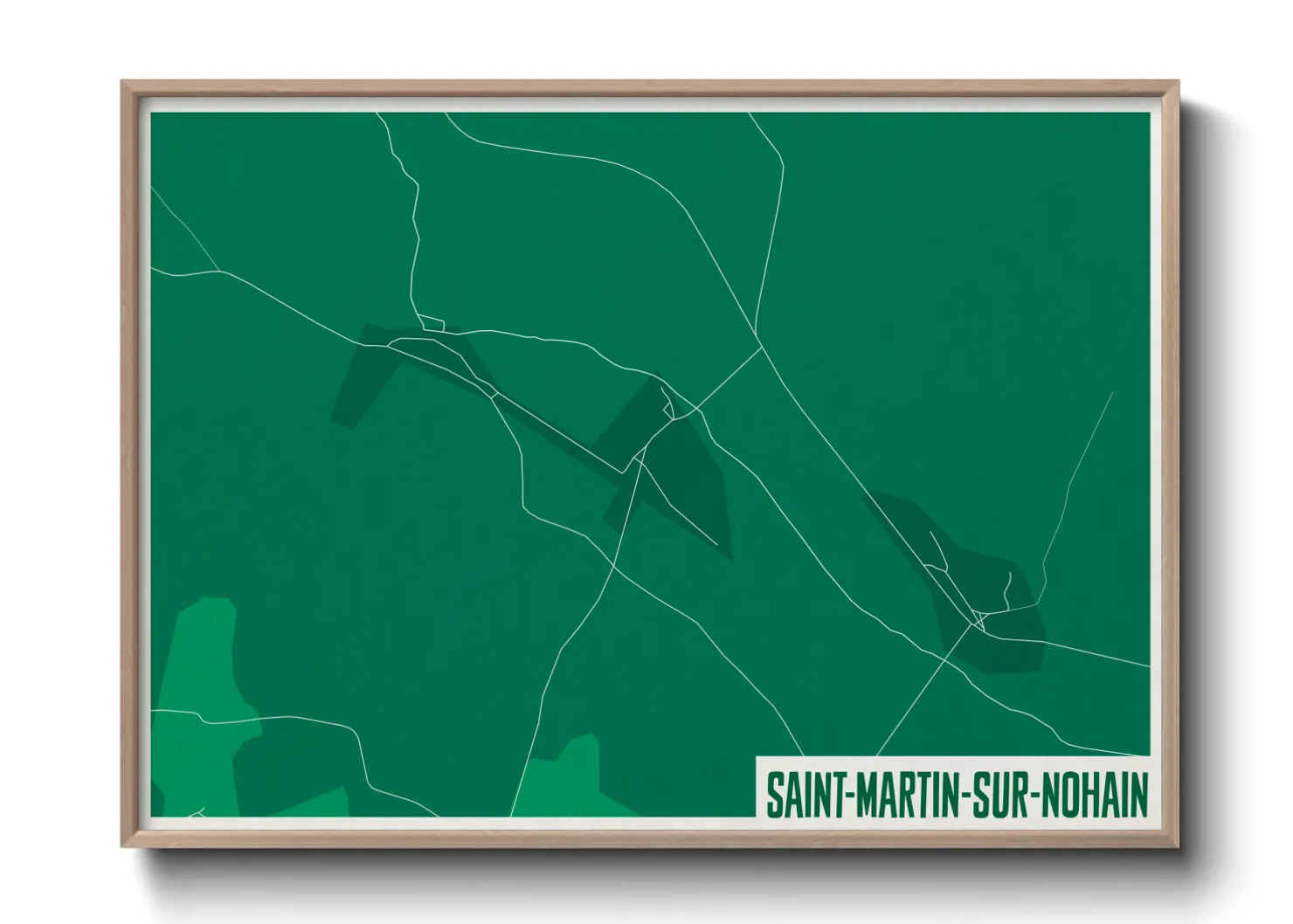 Une affiche de carte sur Saint-Martin-sur-Nohain