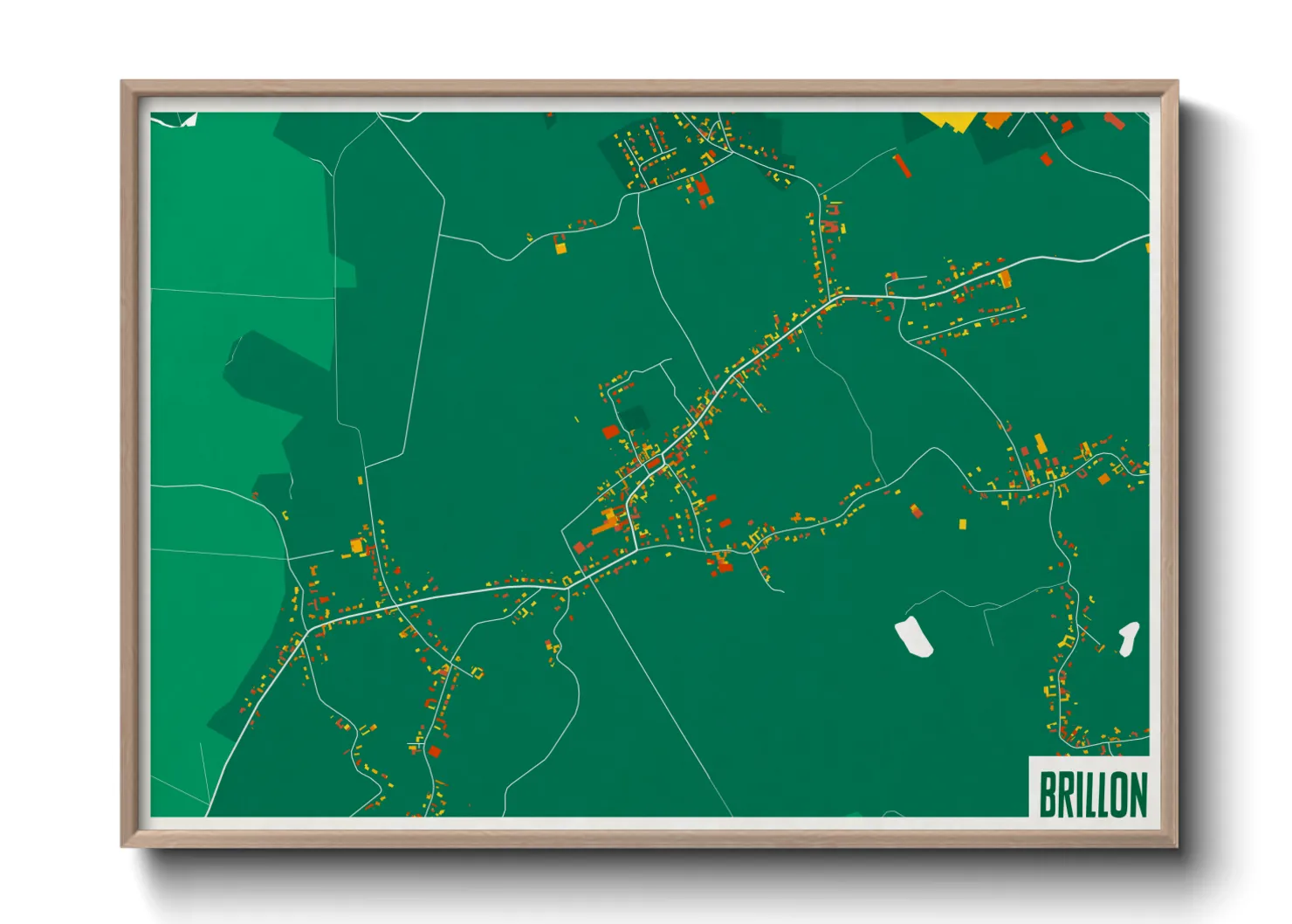 Une affiche de carte sur Brillon