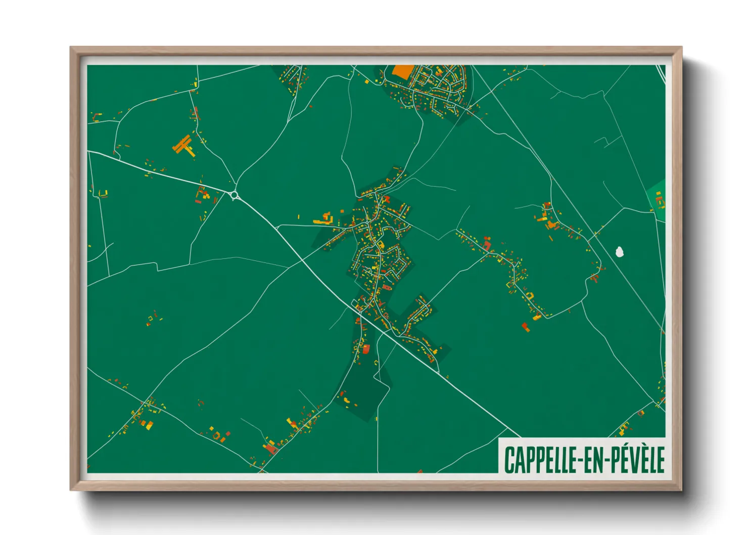 Une affiche de carte sur Cappelle-en-Pévèle