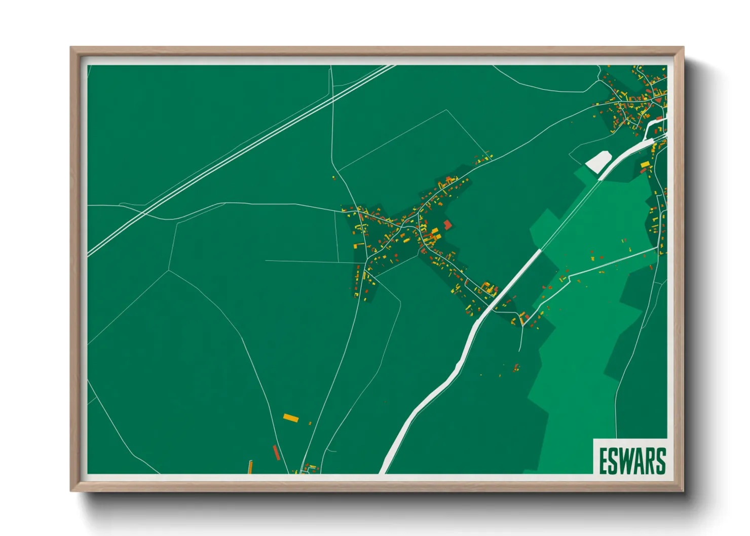 Une affiche de carte sur Eswars