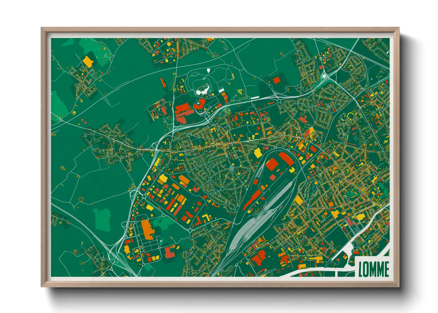 Une affiche de carte sur Lomme