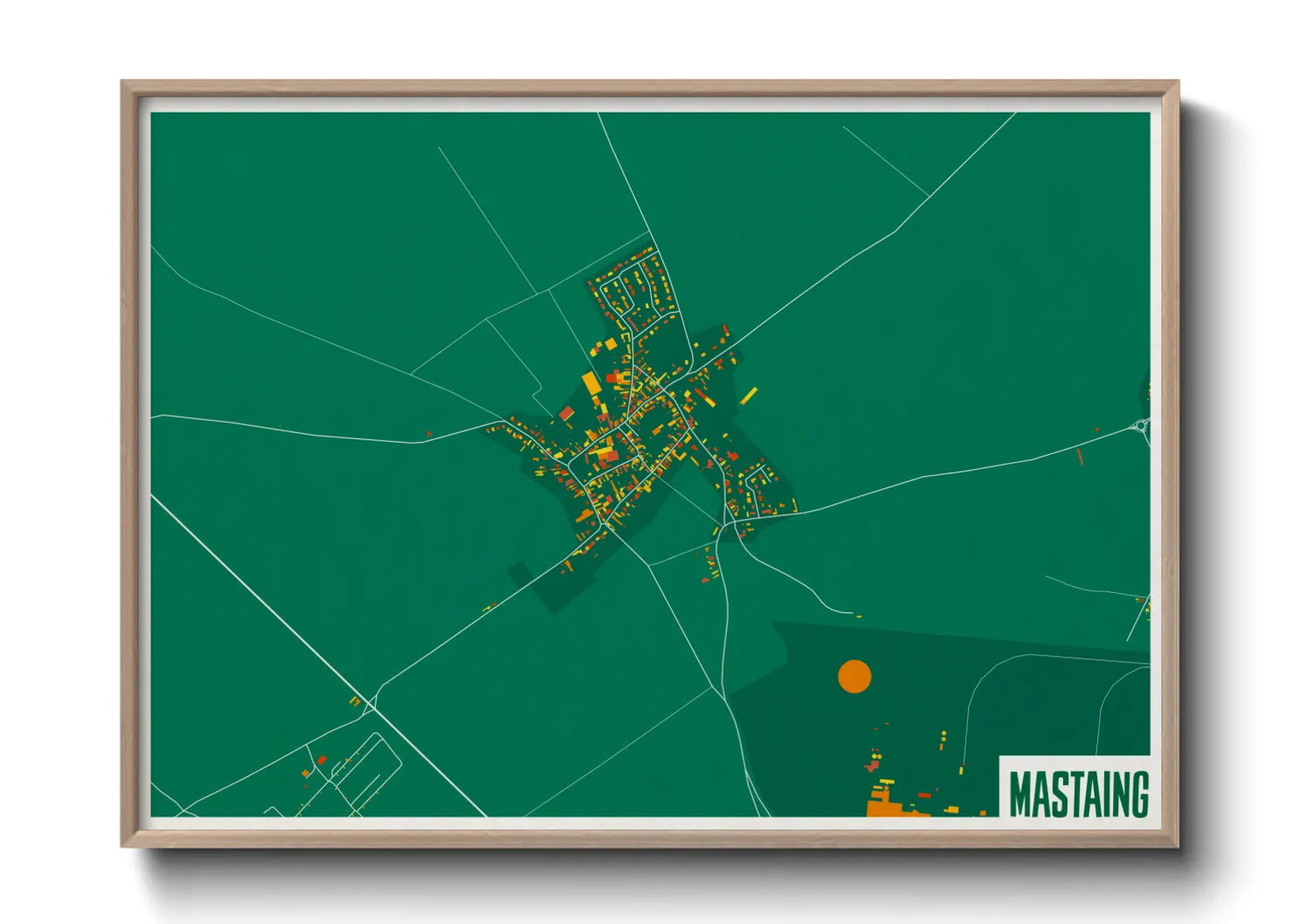 Une affiche de carte sur Mastaing