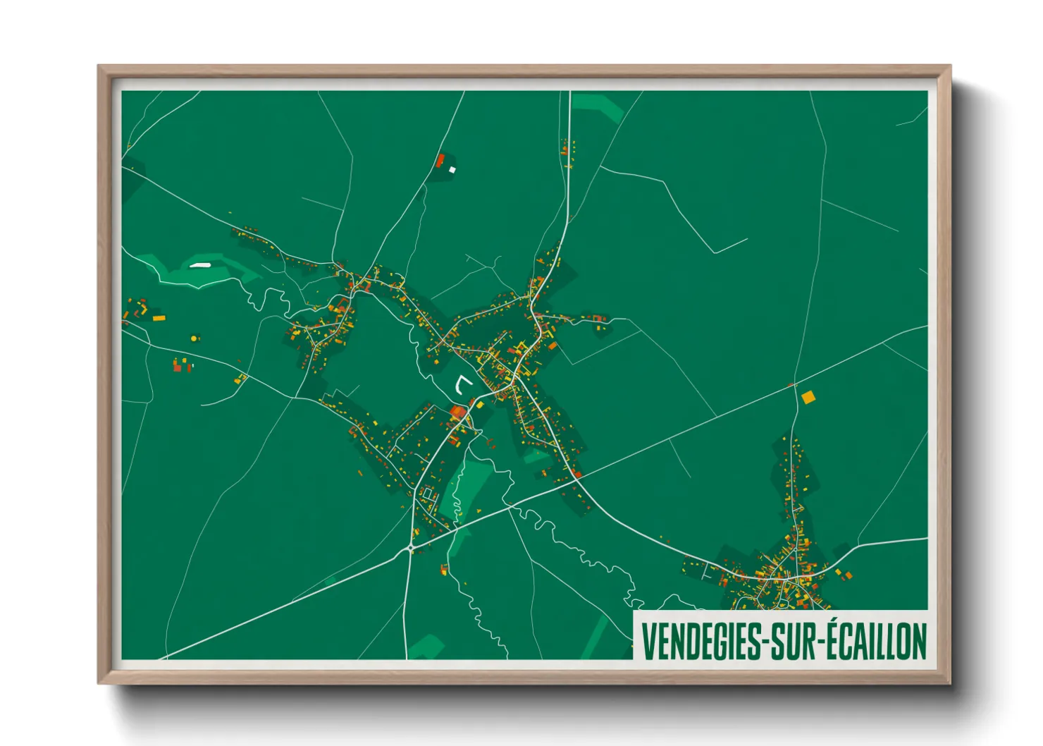Une affiche de carte sur Vendegies-sur-Écaillon