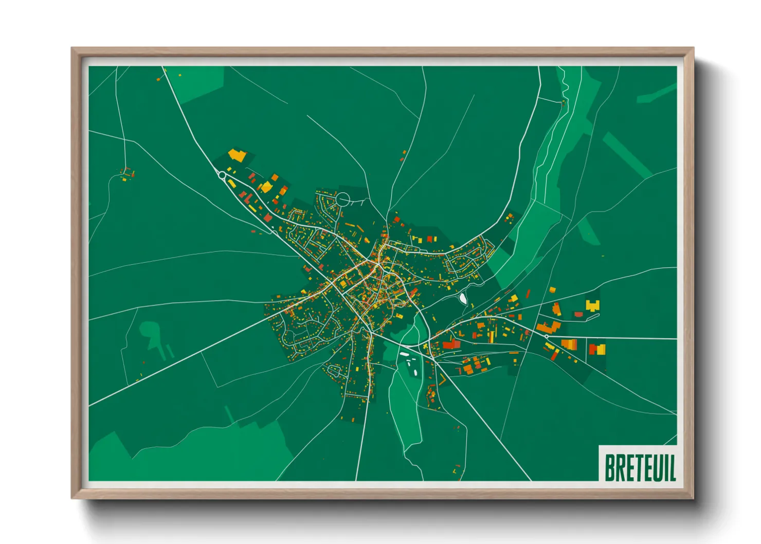 Une affiche de carte sur Breteuil