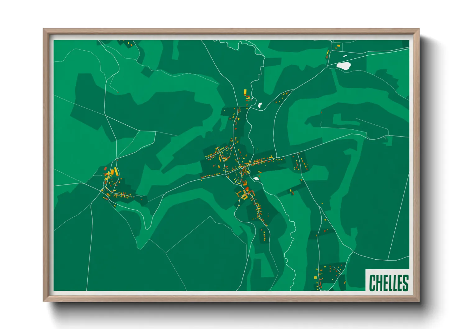 Une affiche de carte sur Chelles