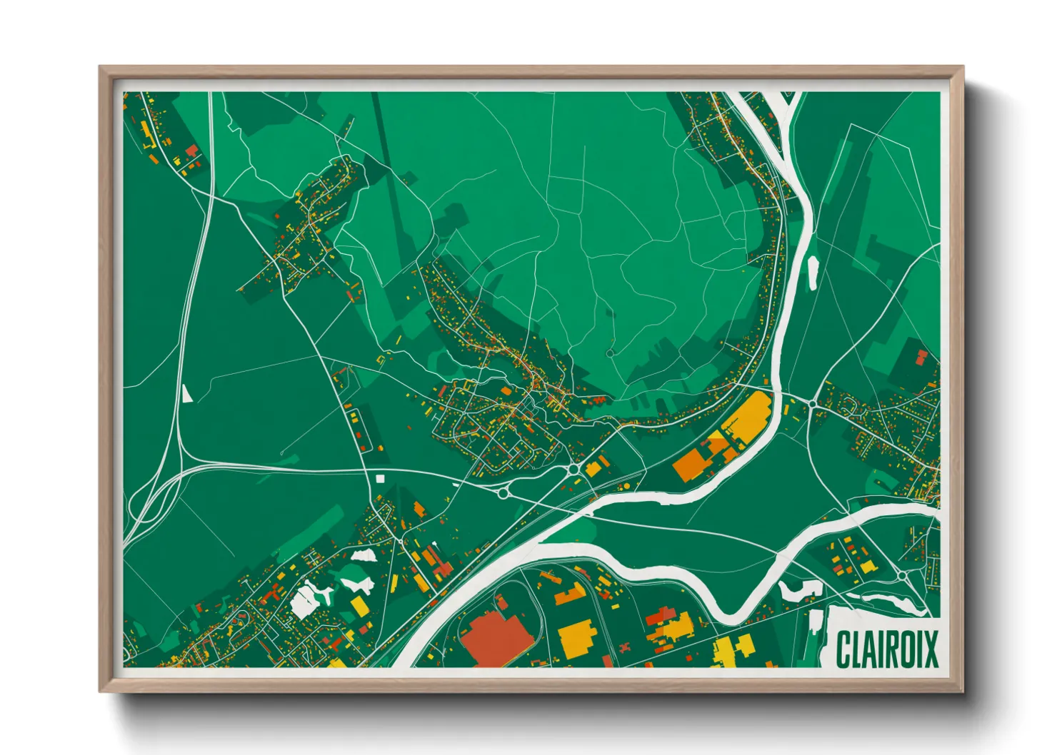 Une affiche de carte sur Clairoix