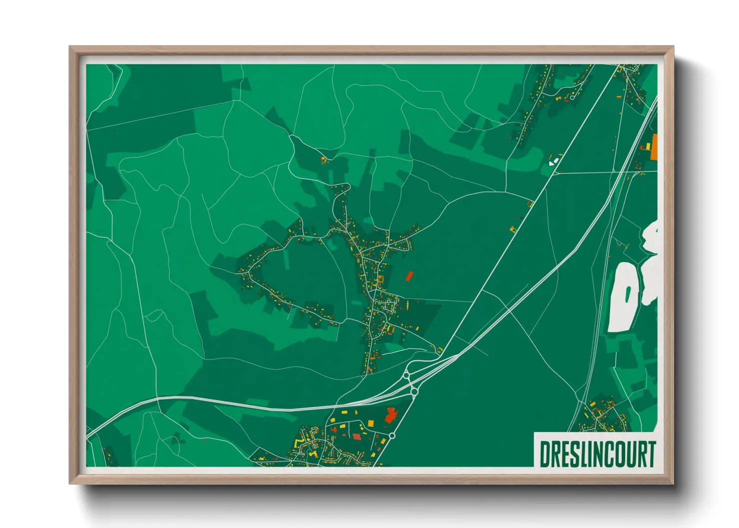Une affiche de carte sur Dreslincourt