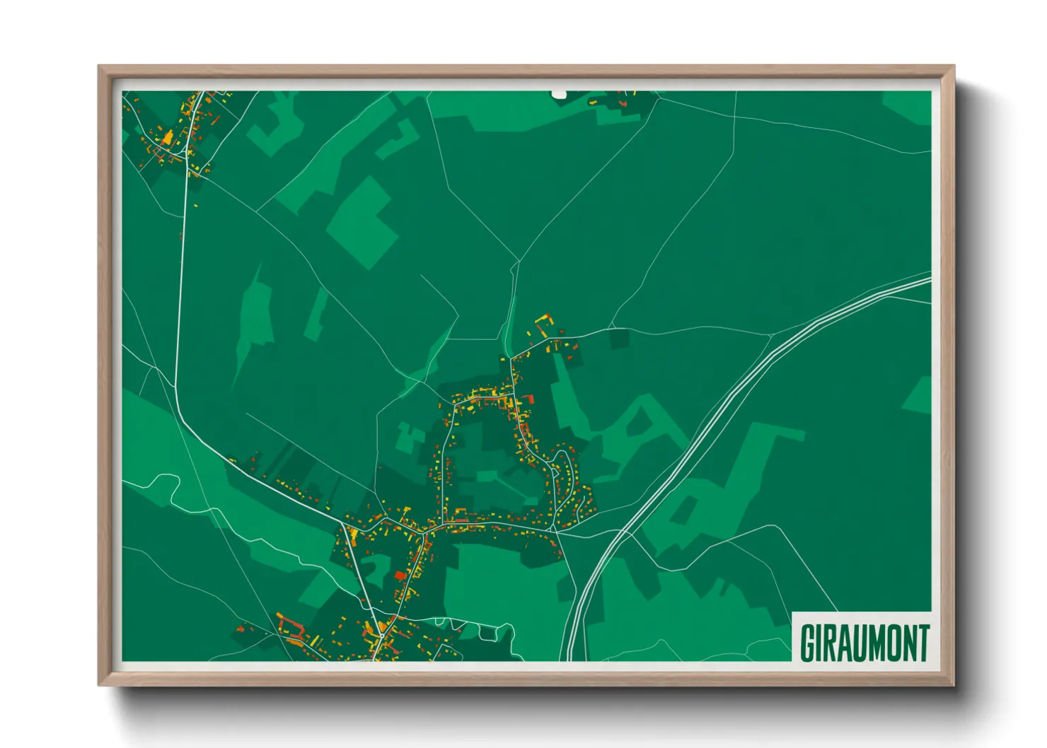 Une affiche de carte sur Giraumont