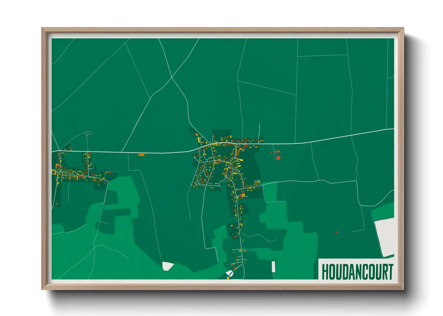 Une affiche de carte sur Houdancourt