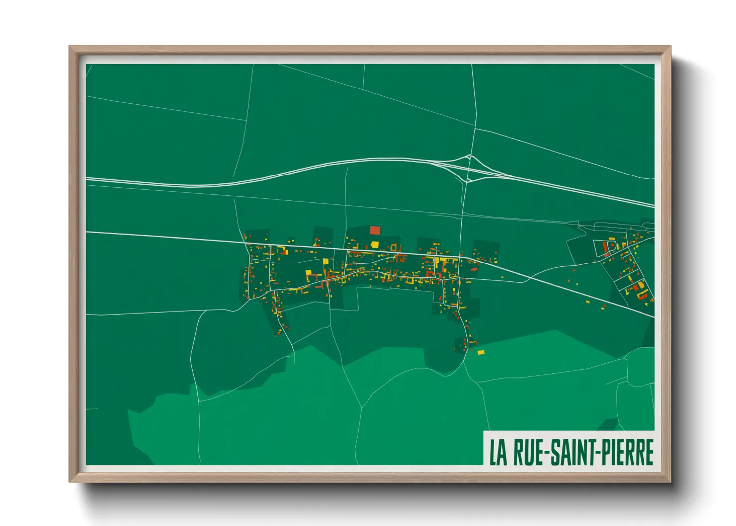 Une affiche de carte sur La Rue-Saint-Pierre