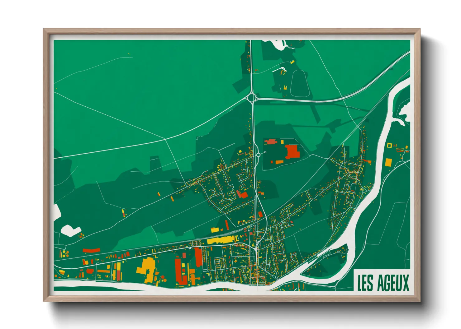 Une affiche de carte sur Les Ageux