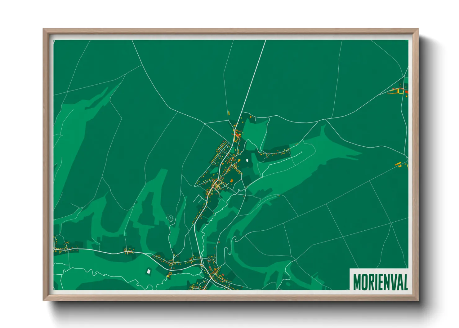 Une affiche de carte sur Morienval