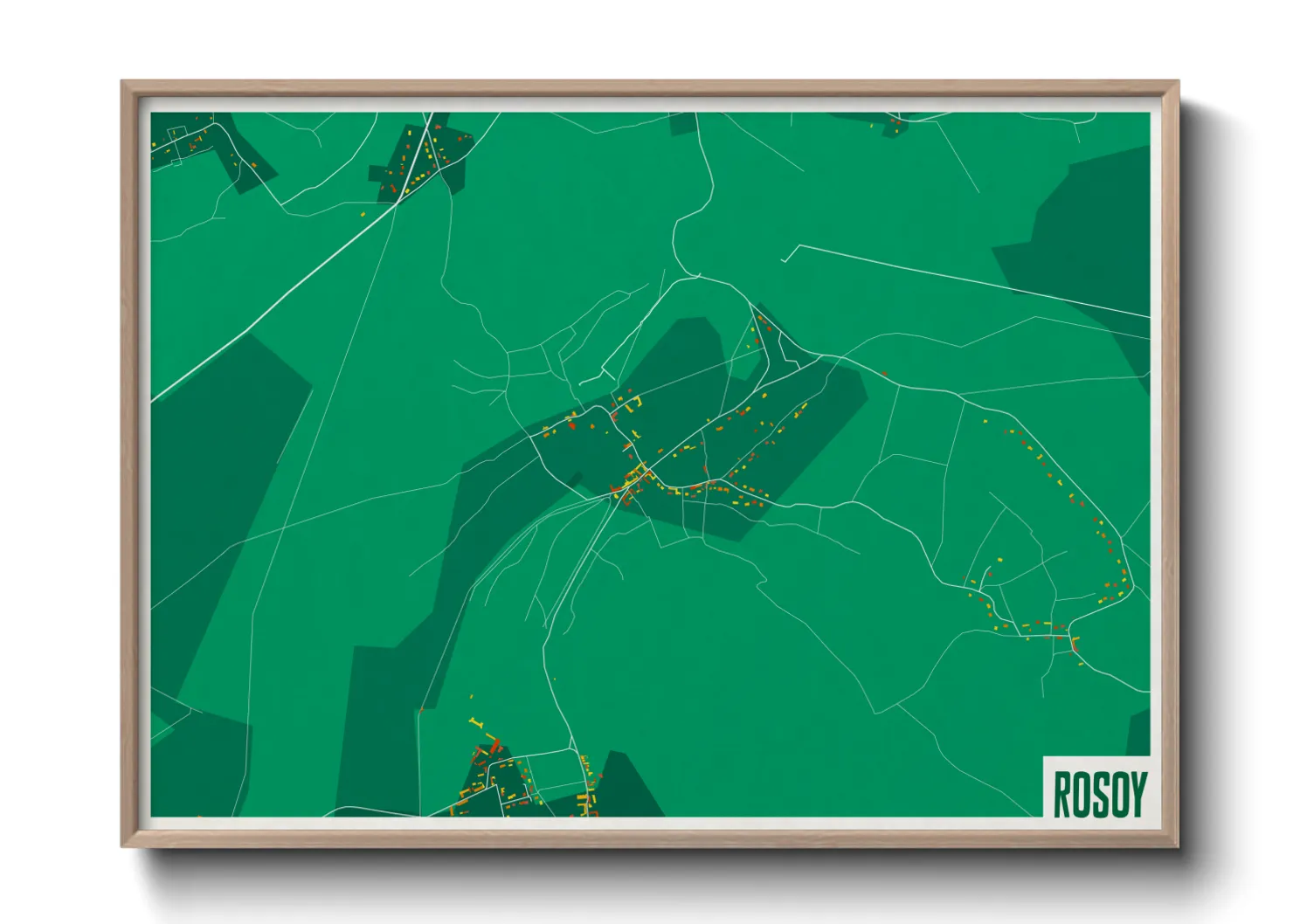 Une affiche de carte sur Rosoy