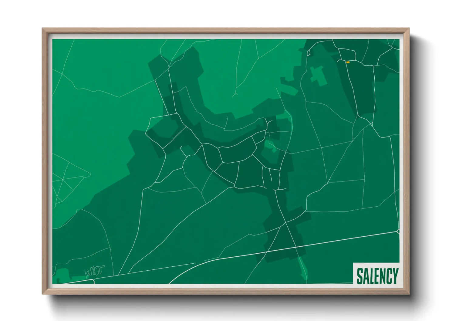 Une affiche de carte sur Salency