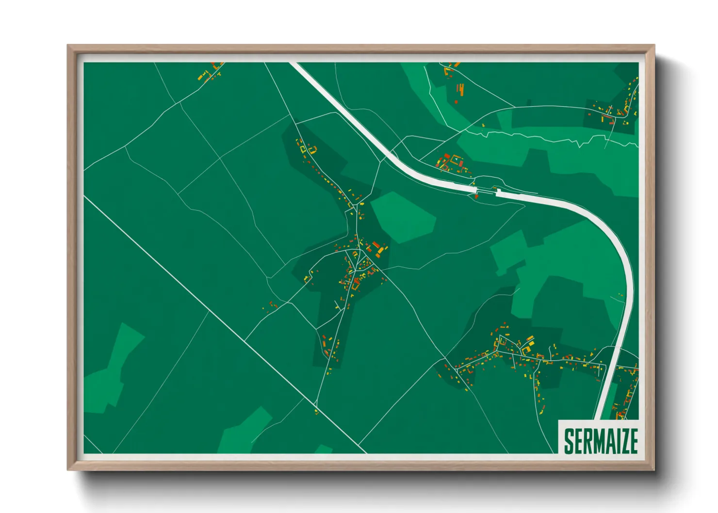 Une affiche de carte sur Sermaize