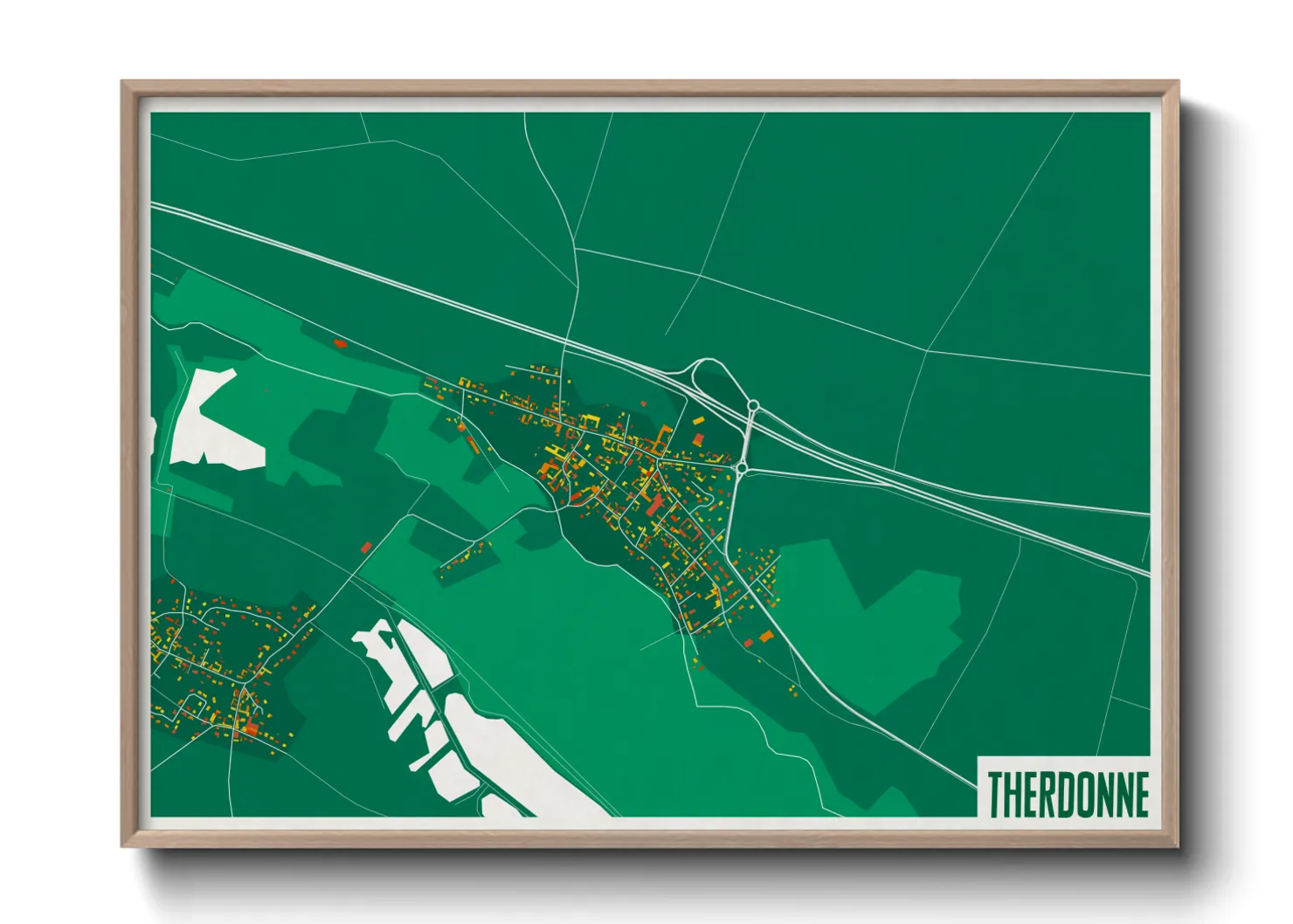 Une affiche de carte sur Therdonne