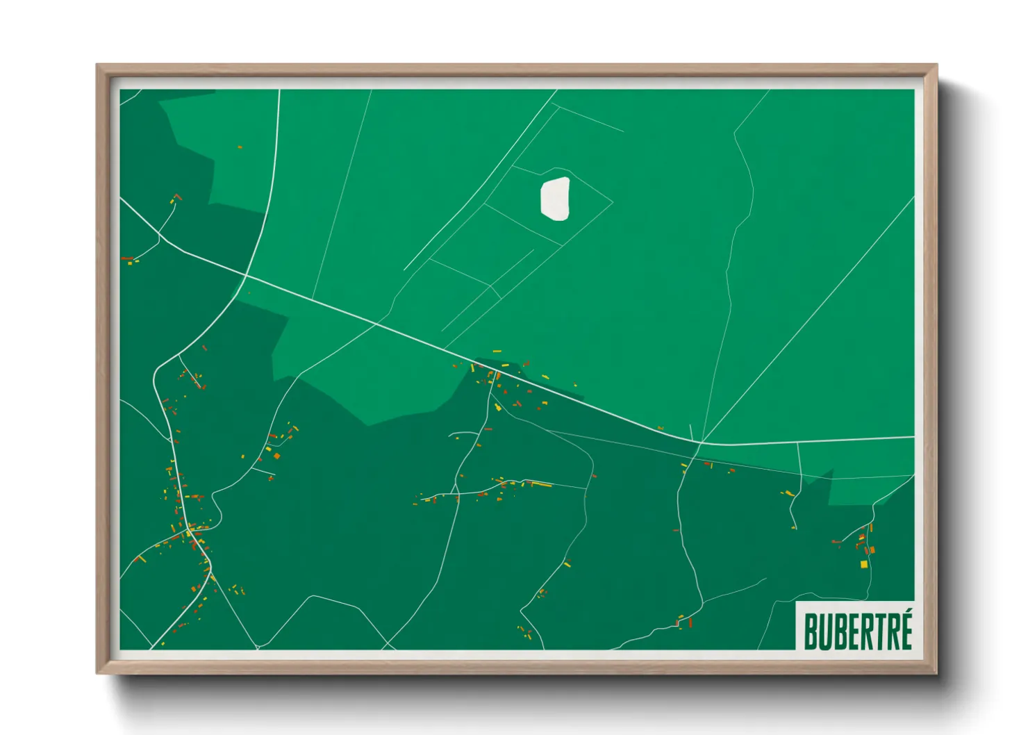 Une affiche de carte sur Bubertré