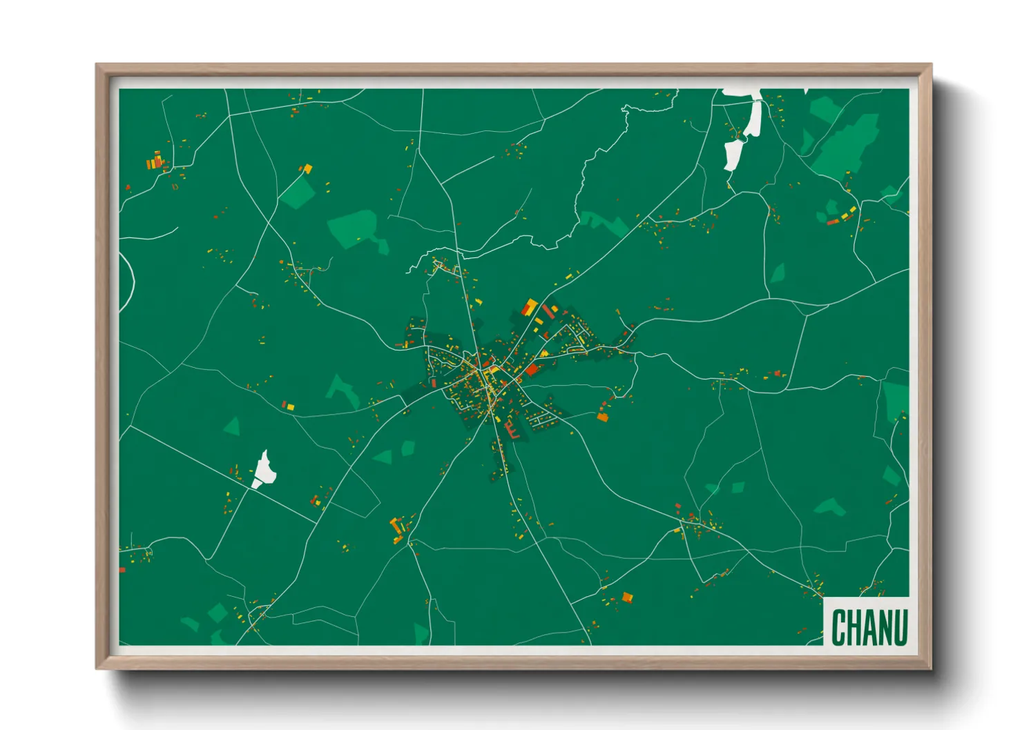 Une affiche de carte sur Chanu