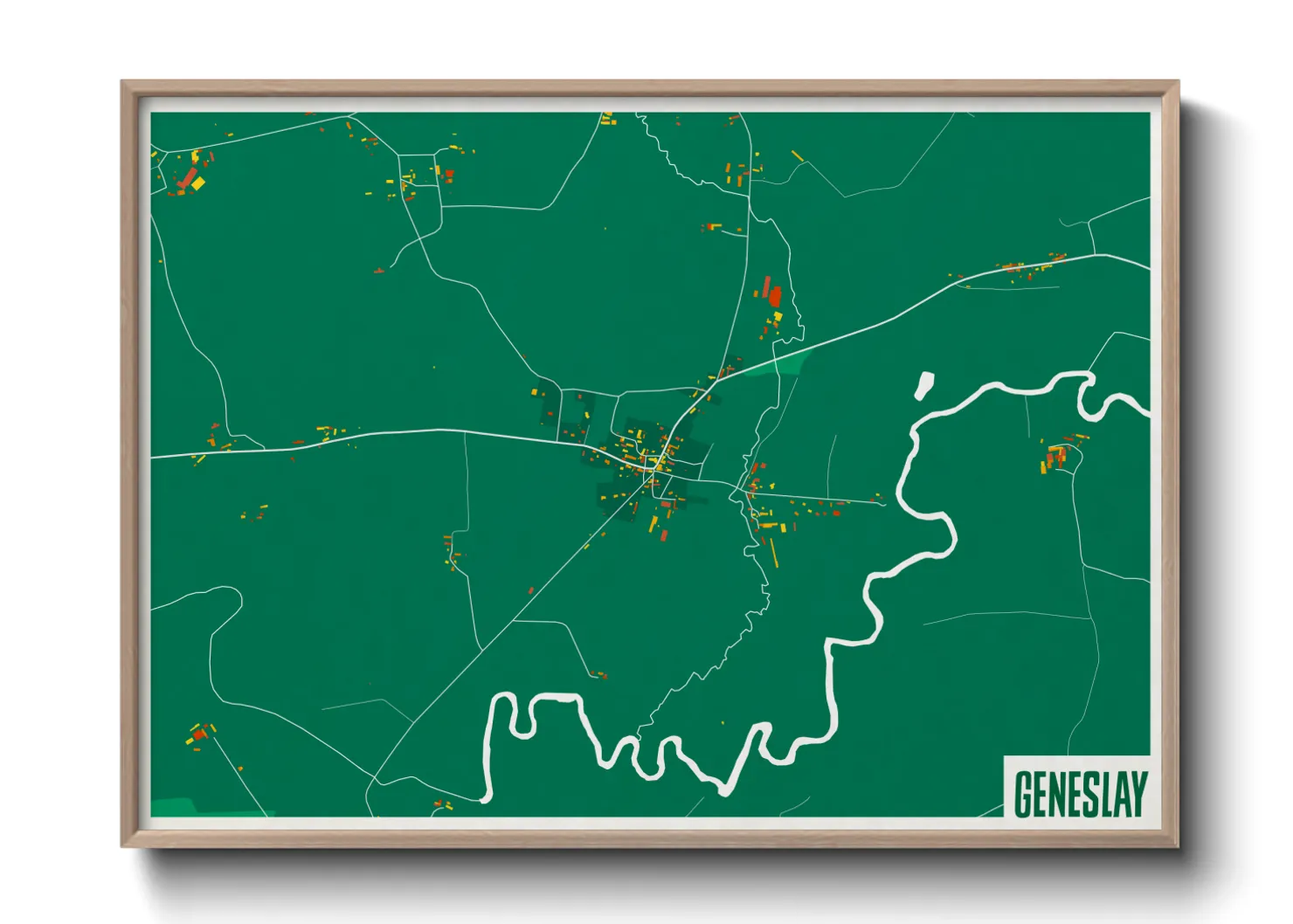 Une affiche de carte sur Geneslay