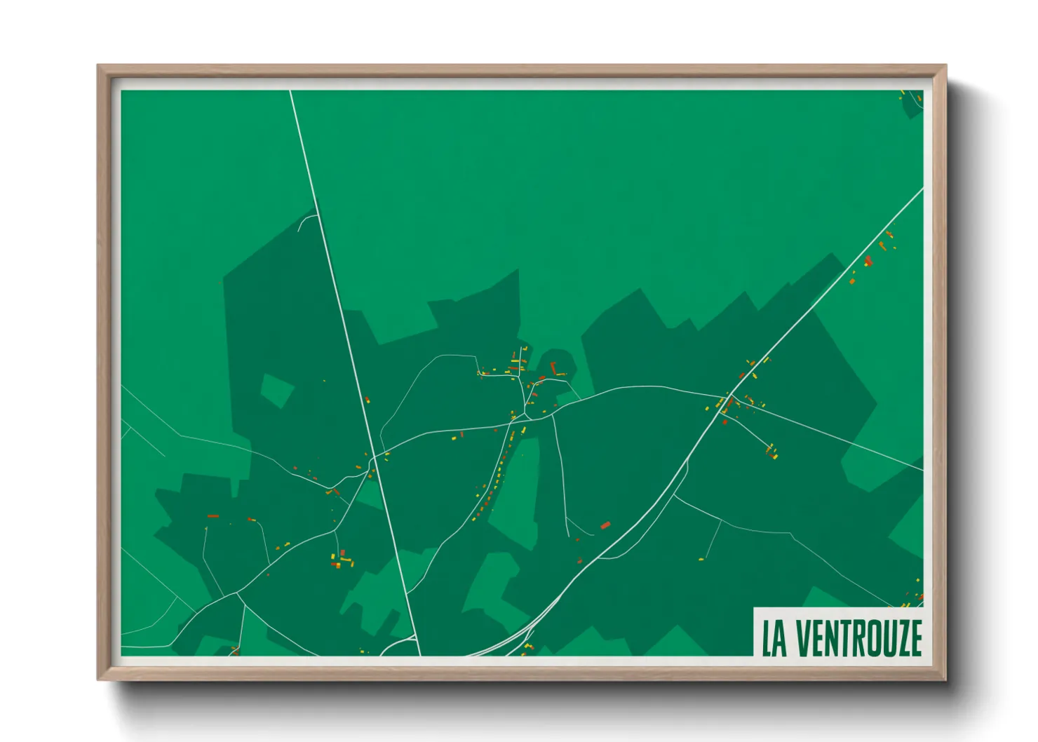 Une affiche de carte sur La Ventrouze