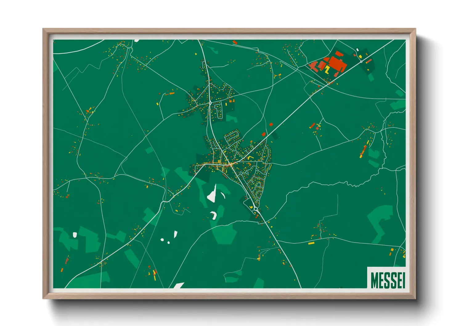 Une affiche de carte sur Messei