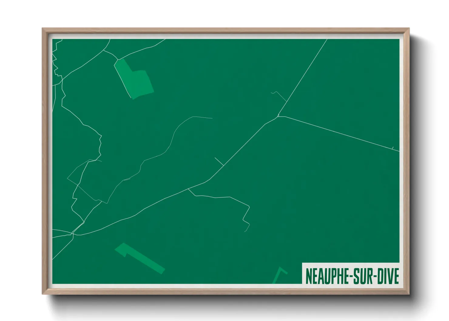Une affiche de carte sur Neauphe-sur-Dive