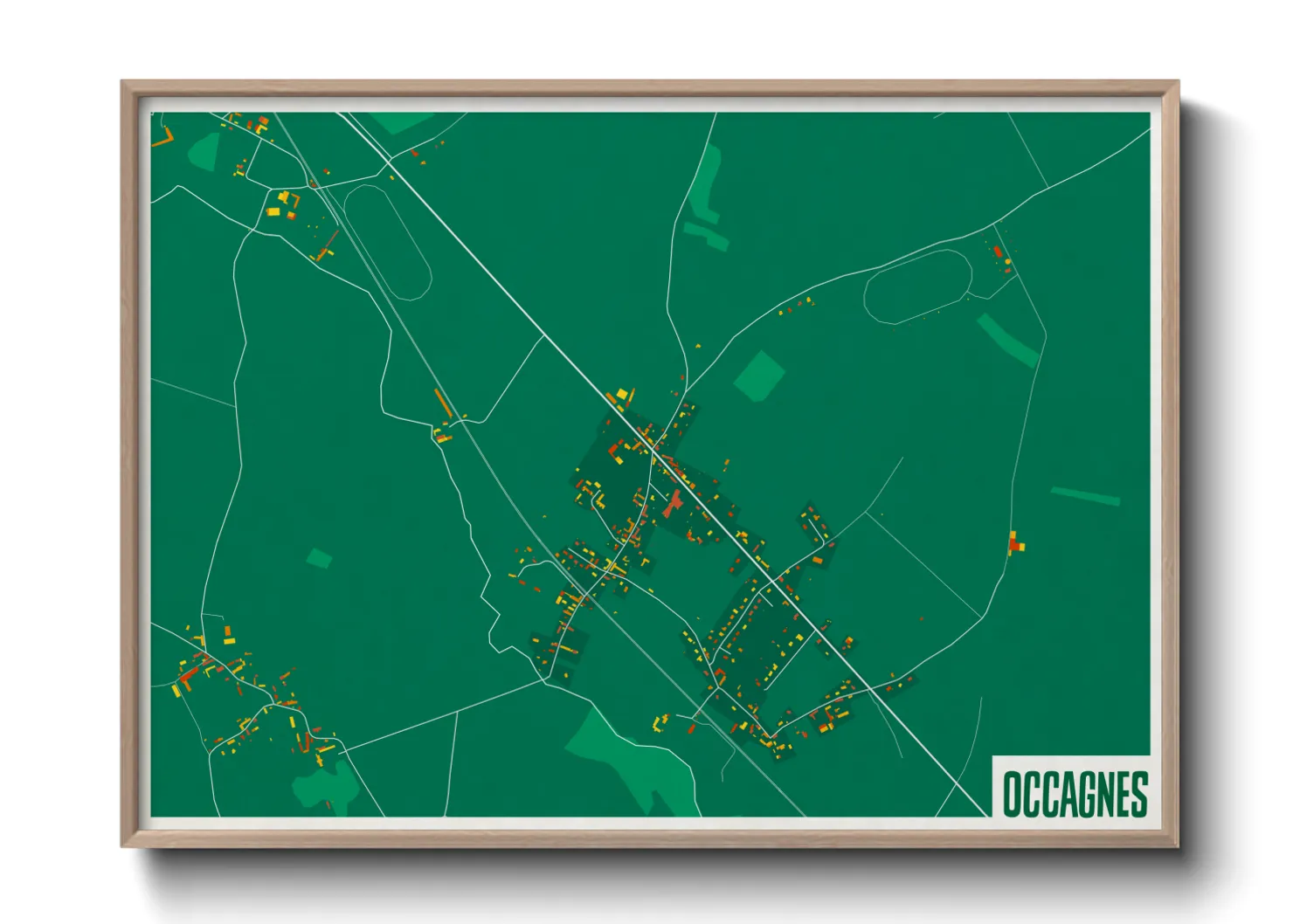 Une affiche de carte sur Occagnes