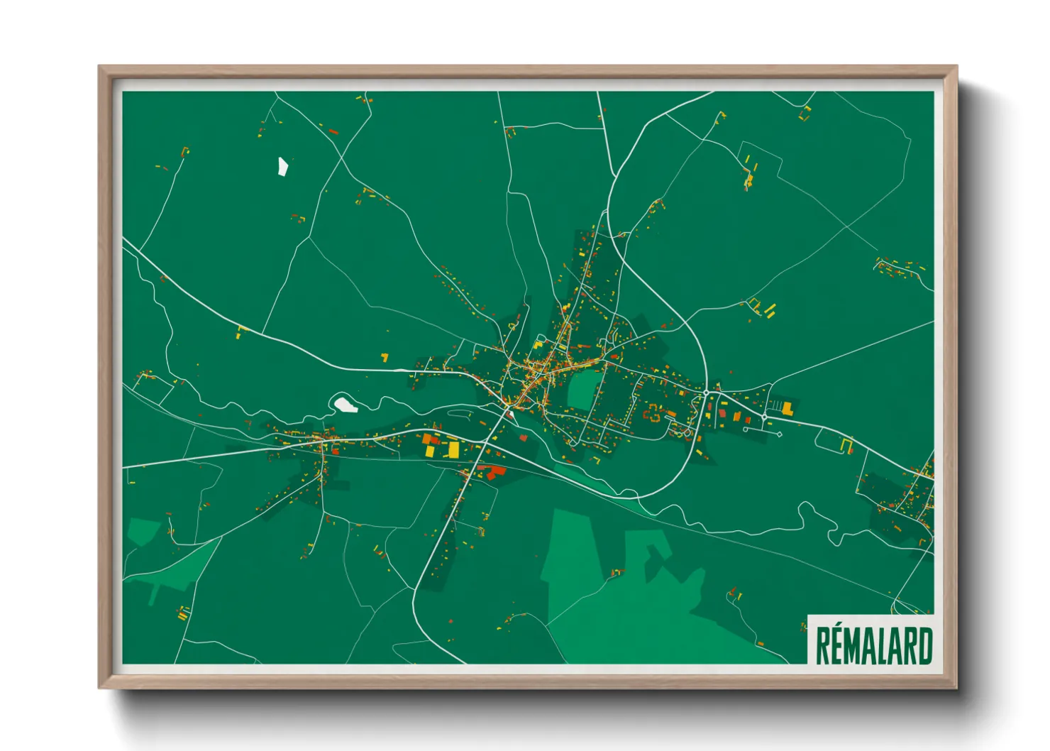 Une affiche de carte sur Rémalard