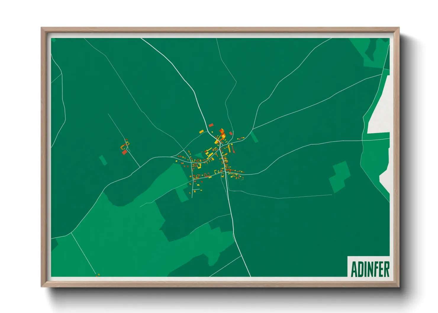 Une affiche de carte sur Adinfer