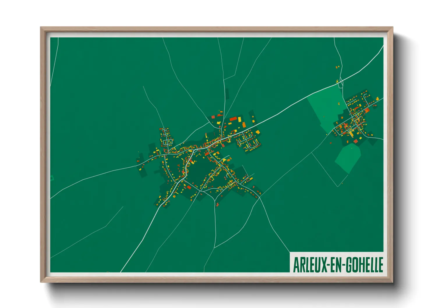 Une affiche de carte sur Arleux-en-Gohelle