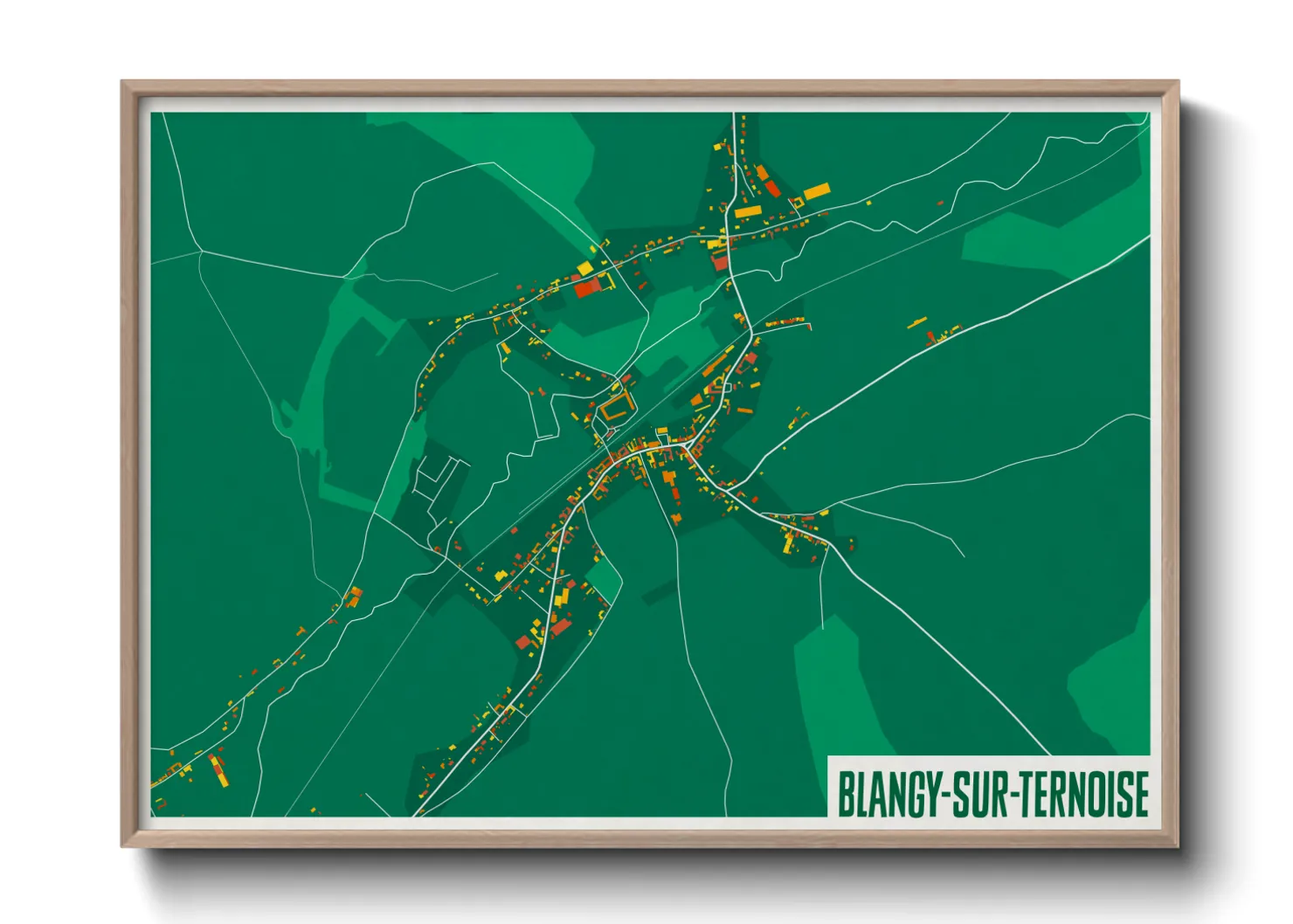 Une affiche de carte sur Blangy-sur-Ternoise