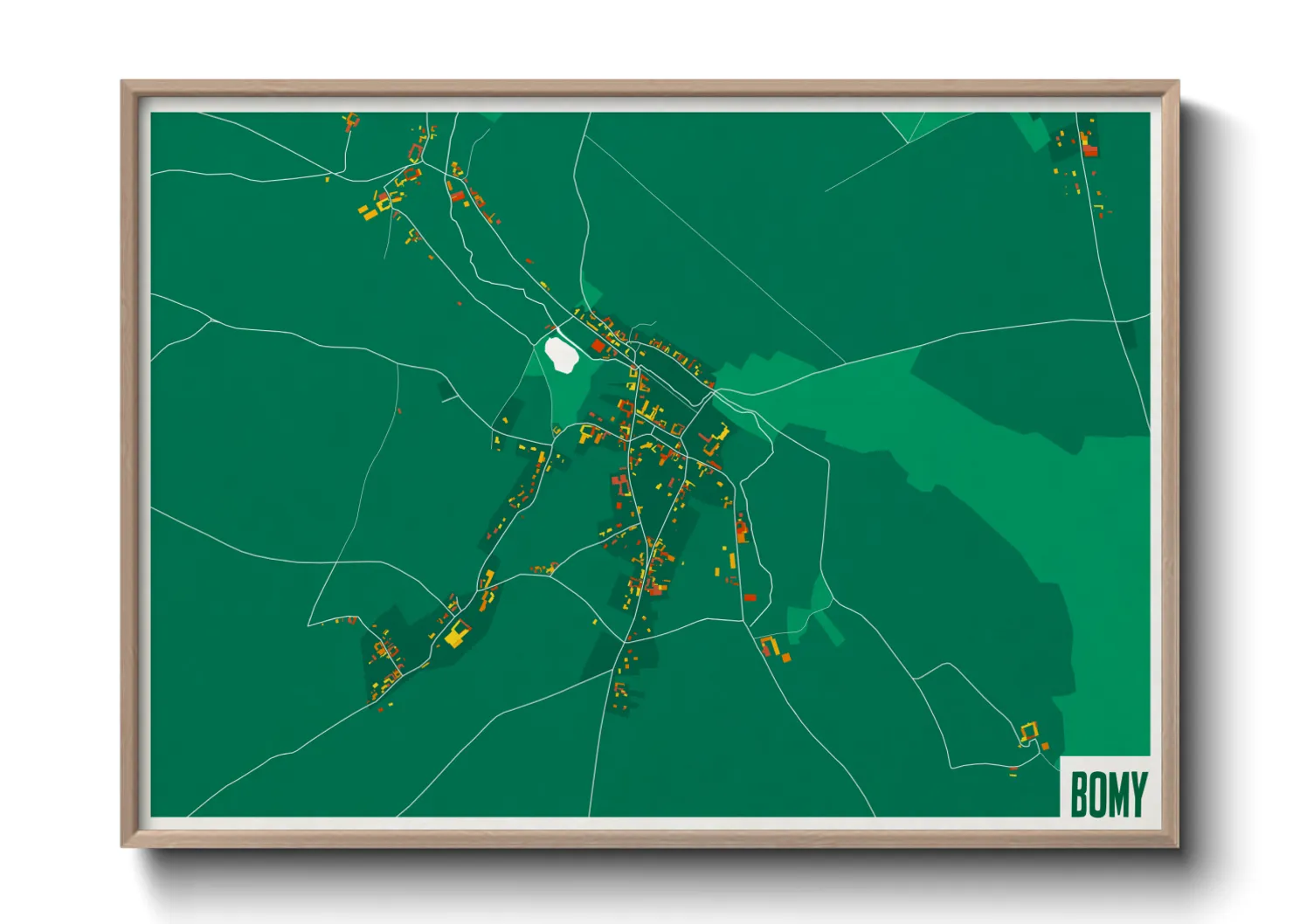 Une affiche de carte sur Bomy