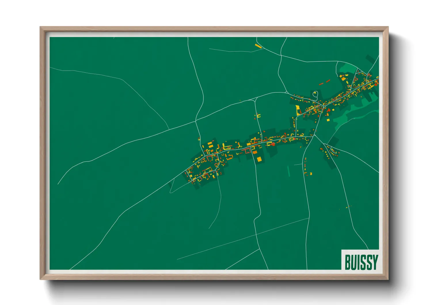 Une affiche de carte sur Buissy