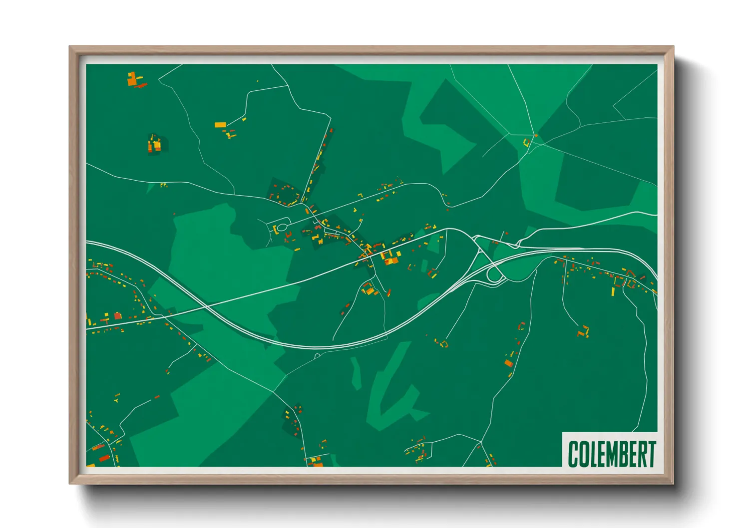 Une affiche de carte sur Colembert