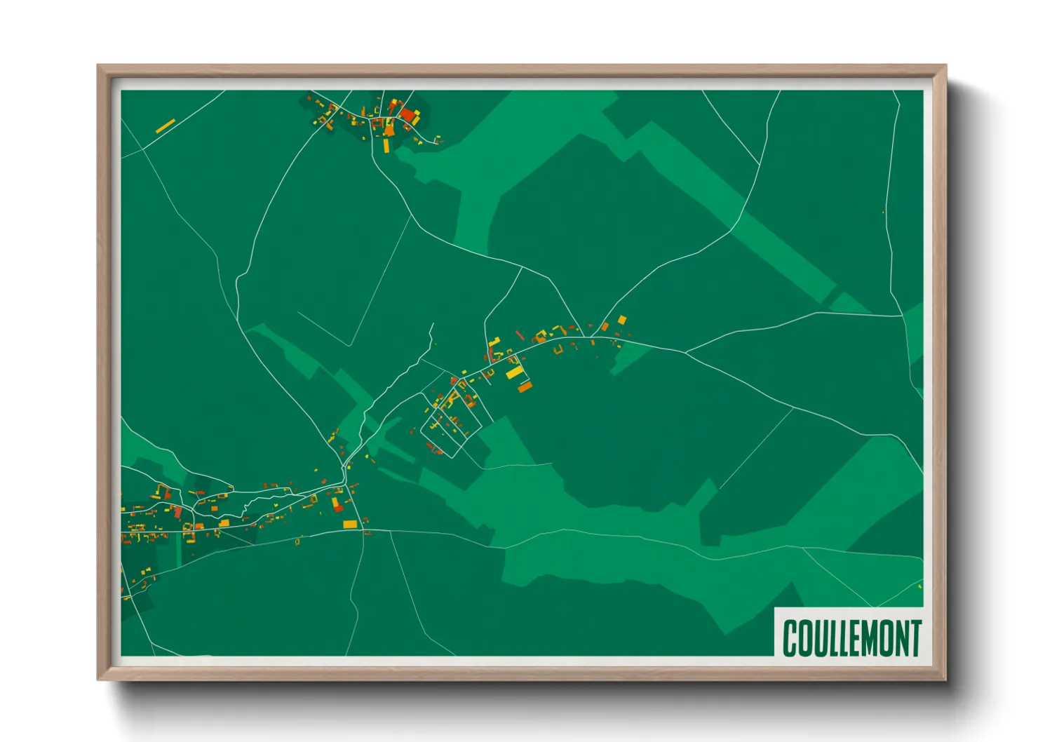 Une affiche de carte sur Coullemont